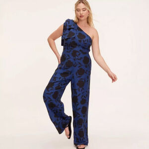 Kate Spade New York Target Size 14 Classic Rose Jumpsuit Blue Black New with tag